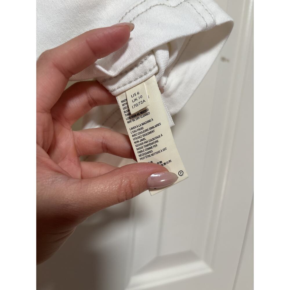 Free People White Denim Mini Skirt Size 6 - Picture 7 of 9